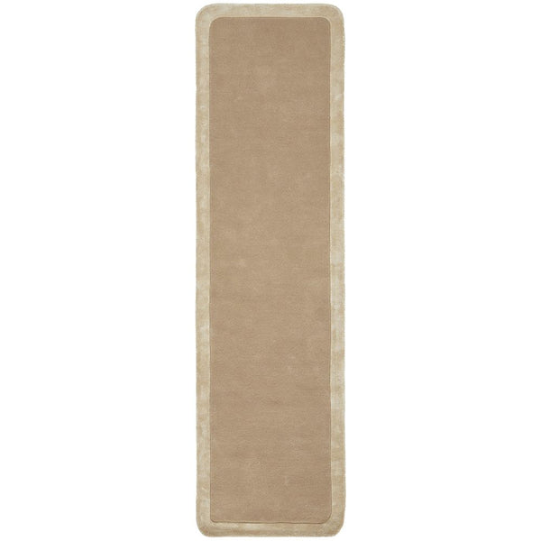 Hayman Beige Wool Viscose Modern Runner Rug - Rugs Of Beauty - 1