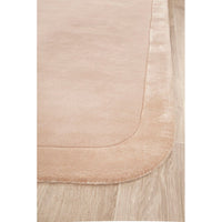 Hayman Nude Neutral Wool Viscose Modern Runner Rug - Rugs Of Beauty - 3