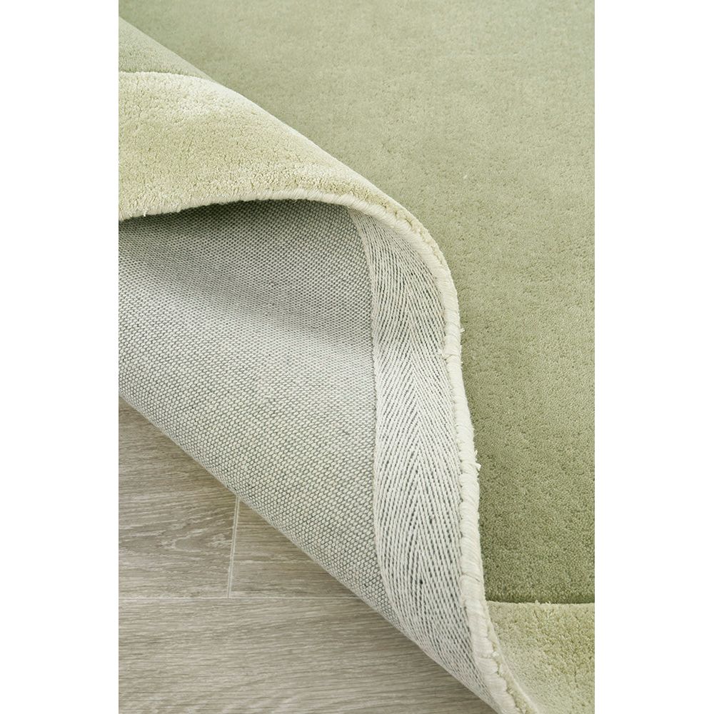 Hayman Green Wool Viscose Modern Runner Rug - Rugs Of Beauty - 6