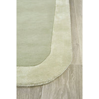 Hayman Green Wool Viscose Modern Rug - Rugs Of Beauty - 3