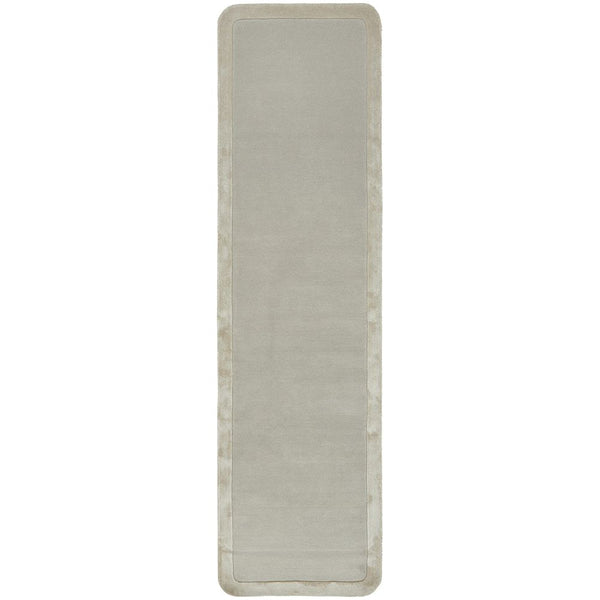 Hayman Silver Grey Wool Viscose Modern Runner Rug - Rugs Of Beauty - 1