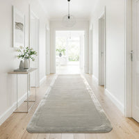 Hayman Silver Grey Wool Viscose Modern Runner Rug - Rugs Of Beauty - 2