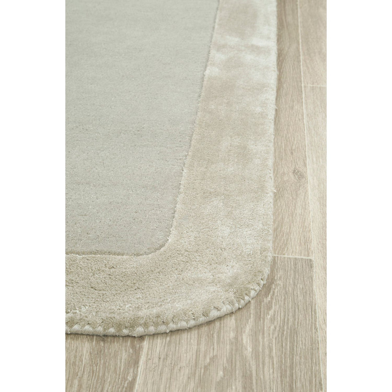 Hayman Silver Grey Wool Viscose Modern Rug - Rugs Of Beauty - 3