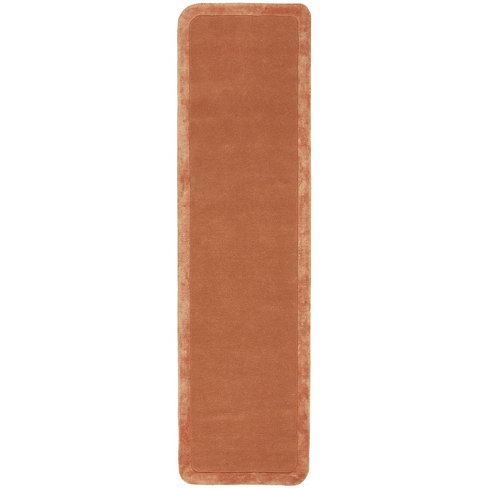 Hayman Clay Orange Wool Viscose Modern Rug - Rugs Of Beauty - 8