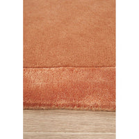 Hayman Clay Orange Wool Viscose Modern Runner Rug - Rugs Of Beauty - 4