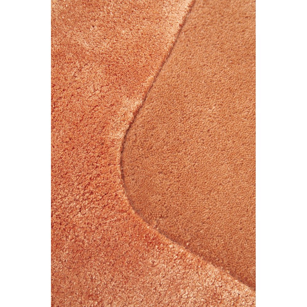 Hayman Clay Orange Wool Viscose Modern Runner Rug - Rugs Of Beauty - 5