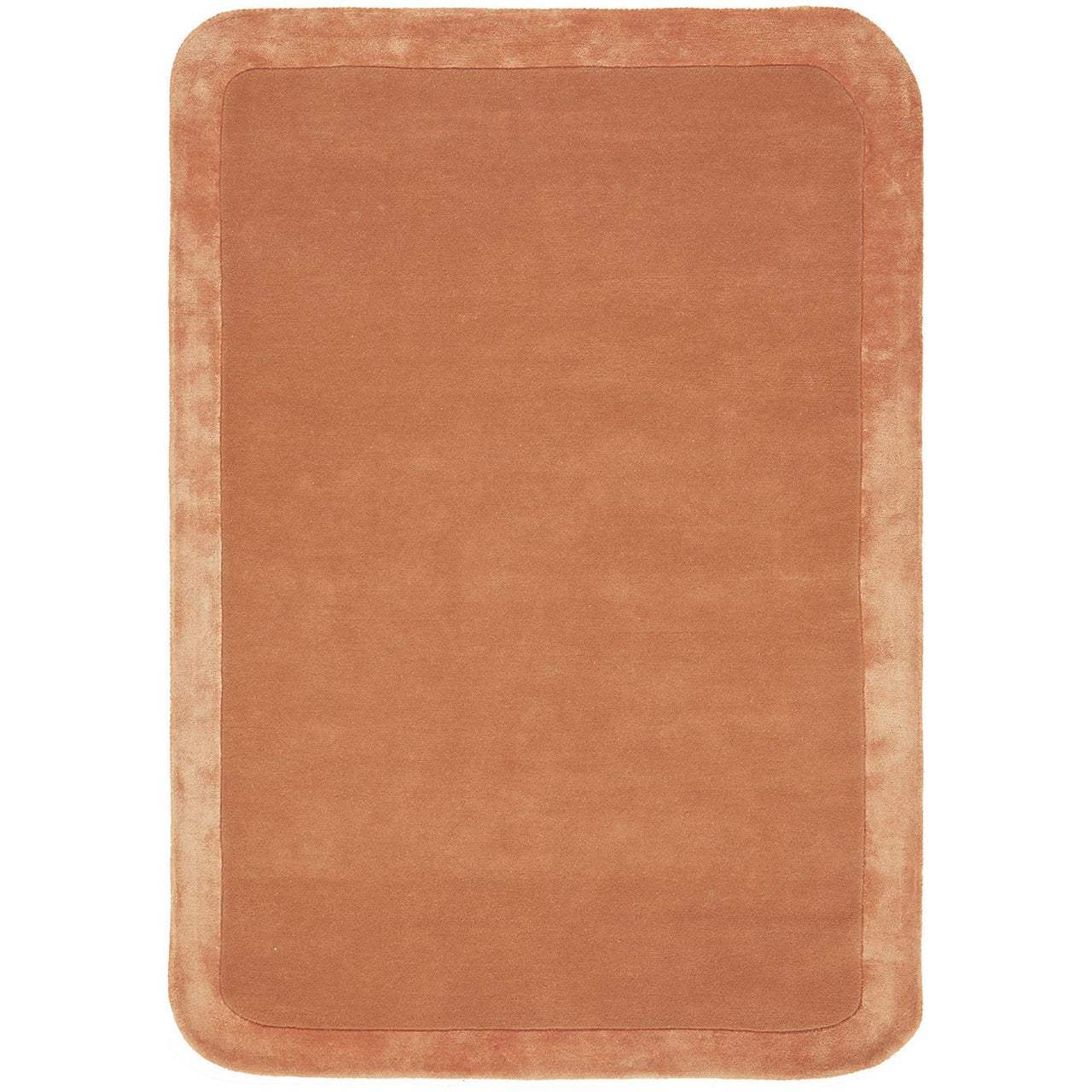 Hayman Clay Orange Wool Viscose Modern Rug - Rugs Of Beauty - 1