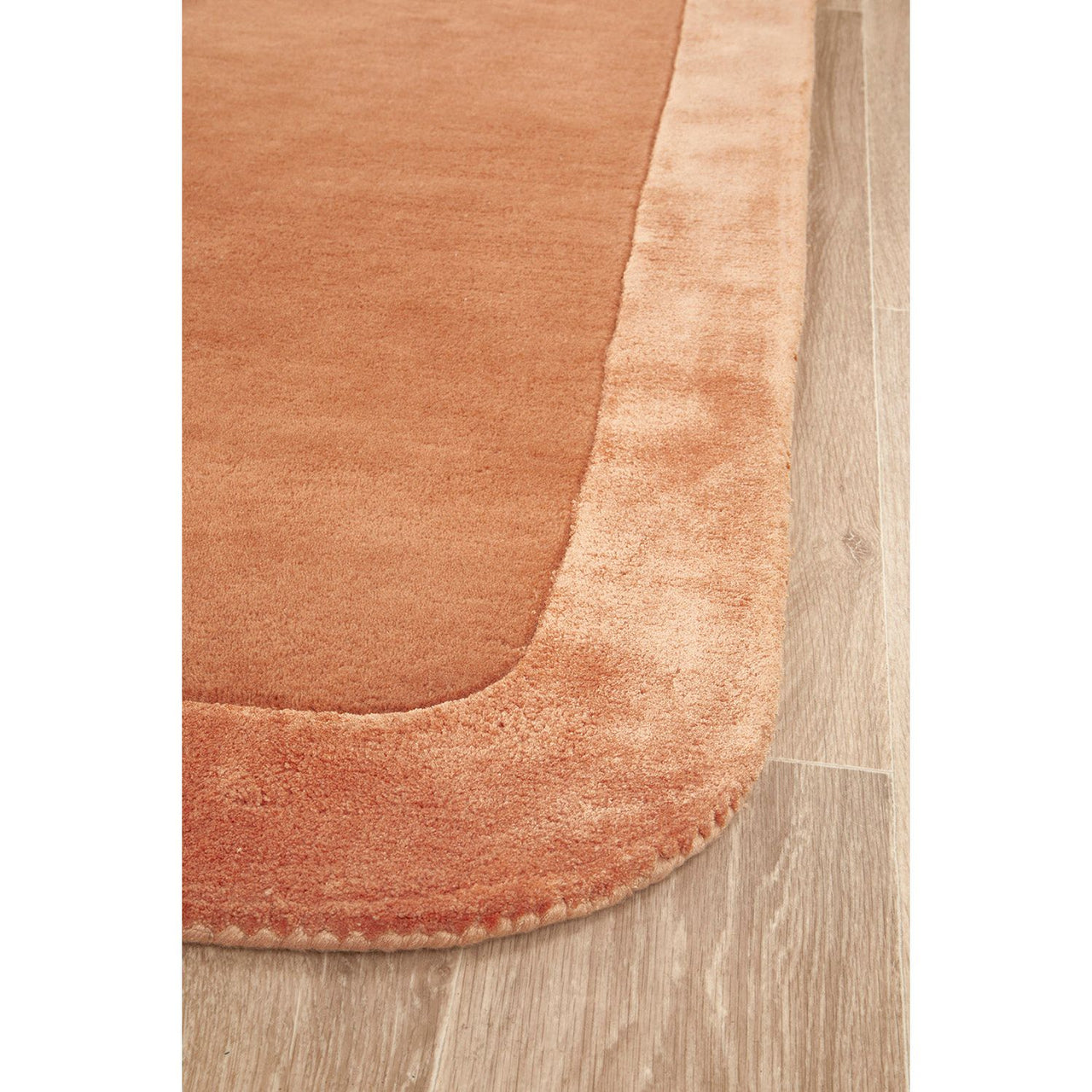 Hayman Clay Orange Wool Viscose Modern Rug - Rugs Of Beauty - 3