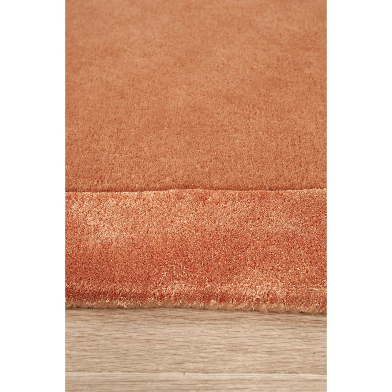 Hayman Clay Orange Wool Viscose Modern Rug - Rugs Of Beauty - 4