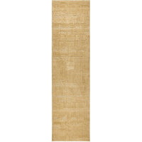 Gold textured rug on a white background