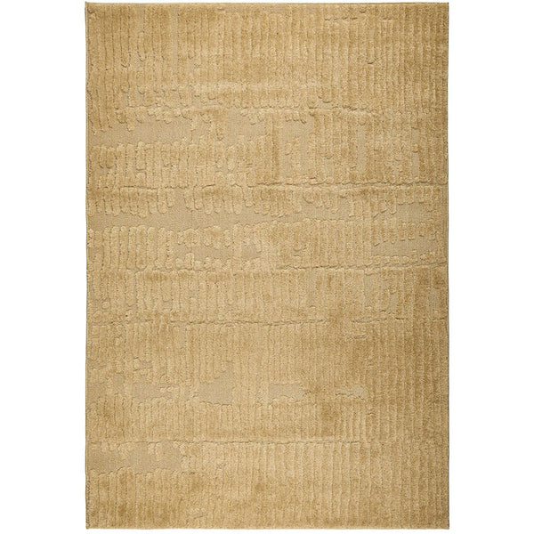 Gold textured rug on a white background