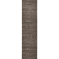 Rectangular brown hallway runner rug on a white background