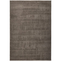 Gray textured area rug on a white background