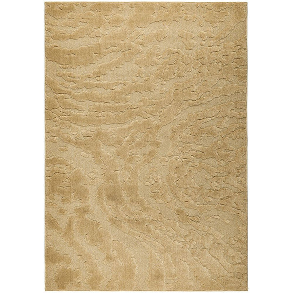 Gold textured rug with a subtle pattern
