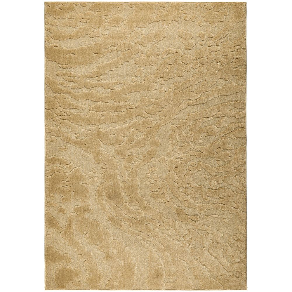 Gold textured rug with a subtle pattern