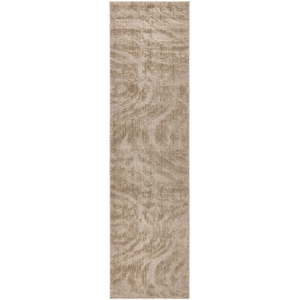 Beige patterned rug on a white background