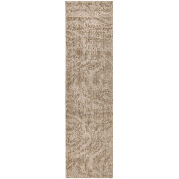 Beige patterned rug on a white background