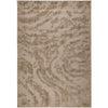 Textured beige area rug with wavy pattern on a white background