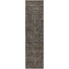 Mocha brown textured runner rug on a white background