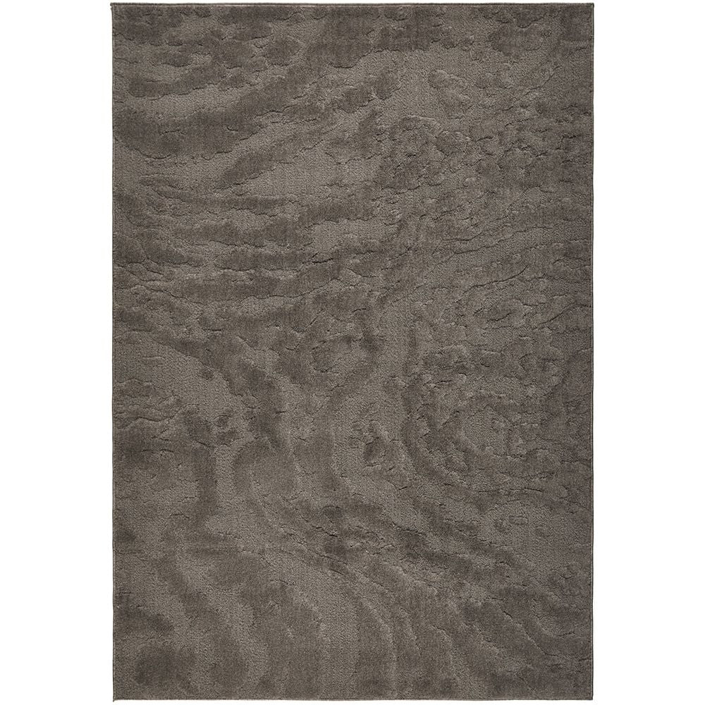 Textured mocha brown area rug with a subtle pattern