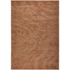 Rust coloured textured area rug on a white background