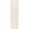 White textured runner rug