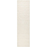 White textured runner rug