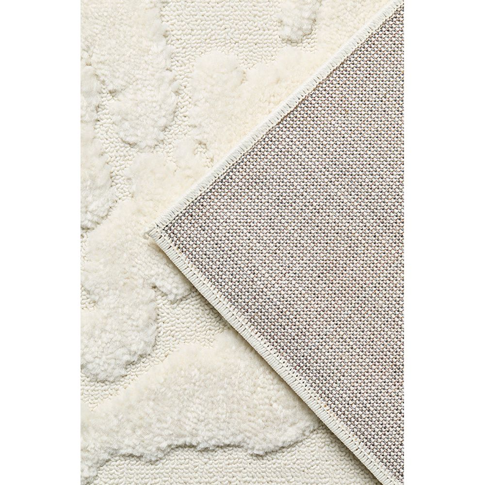 Close-up of a white textured rug