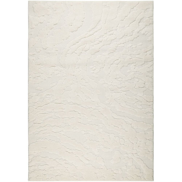 Textured white rug with a subtle pattern