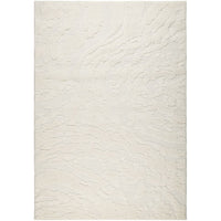 Textured white rug with a subtle pattern