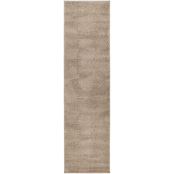 Beige patterned rug on a white background