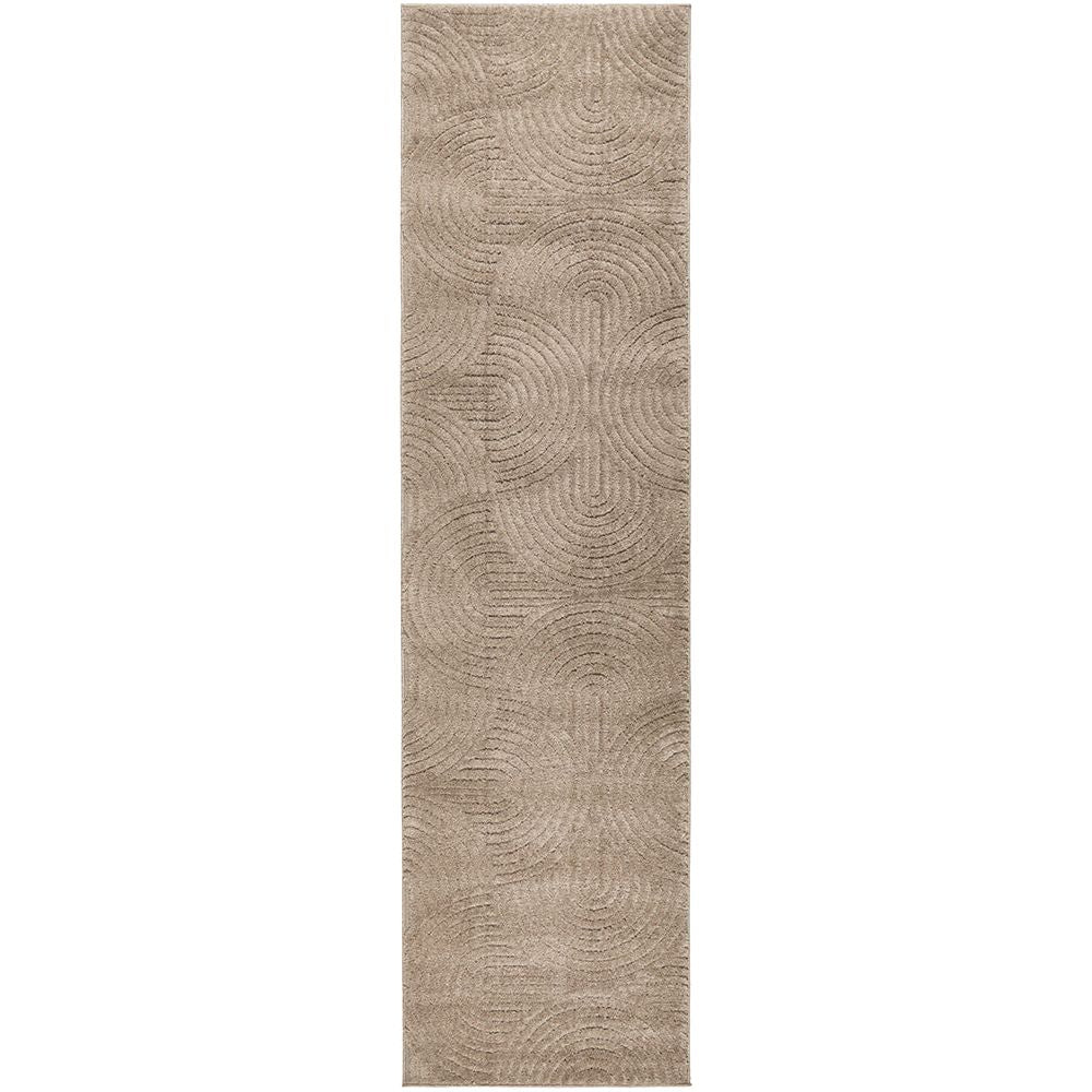 Beige patterned rug on a white background