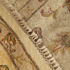 Beige Floral Multi Coloured Patterned Hand Knotted Oriental Round Wool Rug - 8