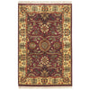 Multi Coloured Jaypore Rose Patterned Hand Knotted Oriental Wool Rug - 1