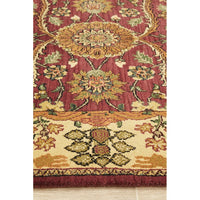 Multi Coloured Jaypore Rose Patterned Hand Knotted Oriental Wool Rug - 4