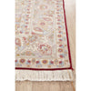 Persian Heri Tabriz Raj Medallion Red Beige Multi Colour Hand Knotted Wool Rug - Rugs Of Beauty - 3