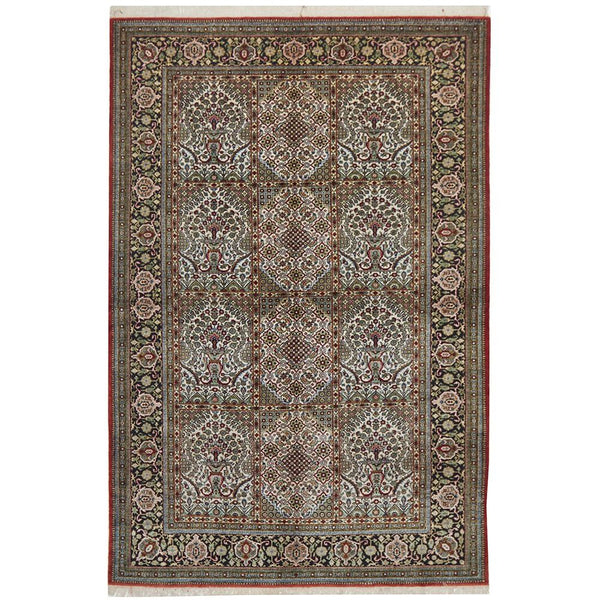 Decorative Hand Knotted Silk Rug with intricate pattern