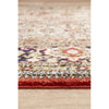 Multicolored patterned Hand Knotted Silk Rug on a wooden floor