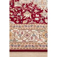 Decorative Persian wool rug with intricate patterns