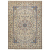 Persian Blue Beige Multi Colour Medallion Floral Patterned Naein Hand Knotted Wool Rug - 1