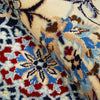 Persian Blue Beige Multi Colour Medallion Floral Patterned Naein Hand Knotted Wool Rug - 8