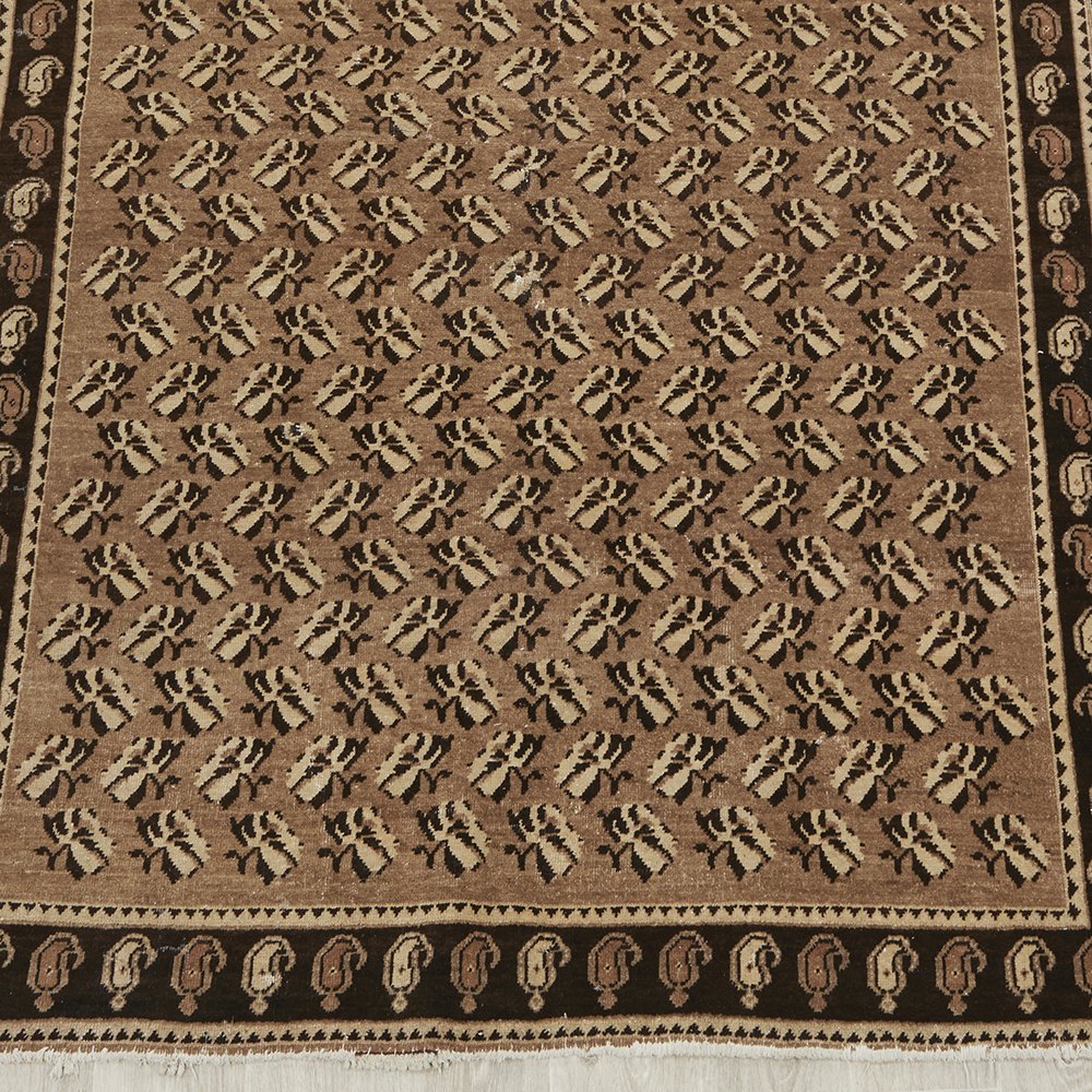 Persian Beige Brown Multi Colour Sirjan Hand Knotted Wool Rug - 2