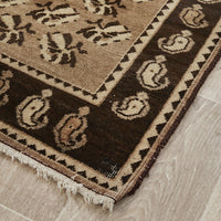 Persian Beige Brown Multi Colour Sirjan Hand Knotted Wool Rug - 3