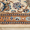 Persian Blue Beige Multi Colour Medallion Floral Patterned Naein Hand Knotted Wool Rug - 4