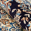 Persian Blue Beige Multi Colour Medallion Floral Patterned Naein Hand Knotted Wool Rug - 8