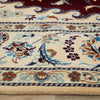 Persian Cream Red Blue Multi Colour Medallion Floral Patterned Naein Hand Knotted Wool Rug - 4