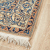 Persian Cream Blue Multi Colour Medallion Floral Patterned Naein Hand Knotted Wool Rug - 3