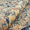 Persian Cream Blue Multi Colour Medallion Floral Patterned Naein Hand Knotted Wool Rug - 8