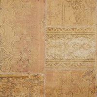 Persian Neutral Multi Colour Patchwork Hand Knotted Wool Rug - 3