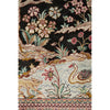 Persian Antique Qum Red Black Multi Coloured Floral Hand Knotted Silk Rug - Rugs Of Beauty - 5